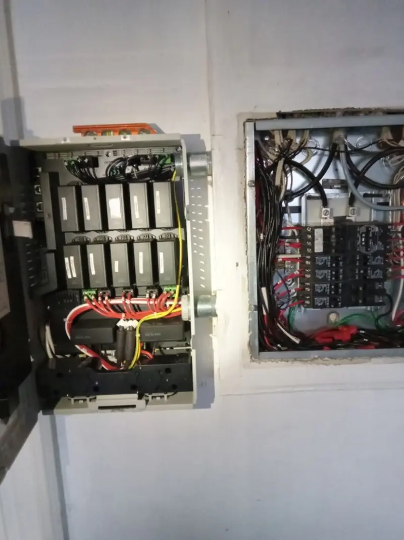 Electrical panel upgrade completed for Security Camera Wiring in Unicoi